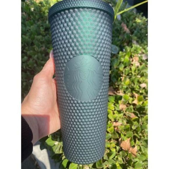 NEW Starbucks Studded Matte Forest Green 24oz Tumbler Cup - Picture 7 of 9